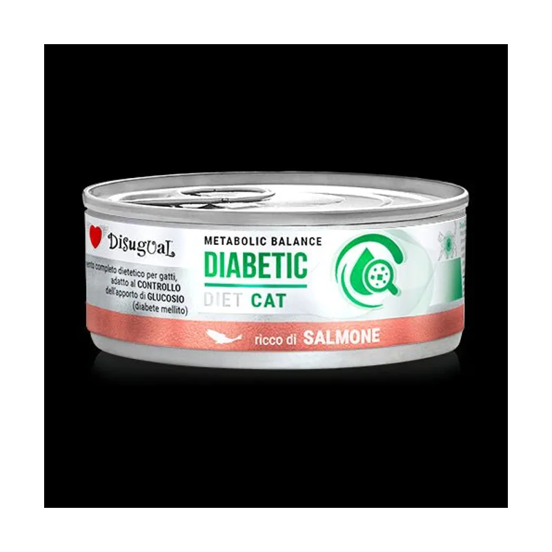 Disugual Diet Cat Diabetic Salmón Comida Húmeda 12 x