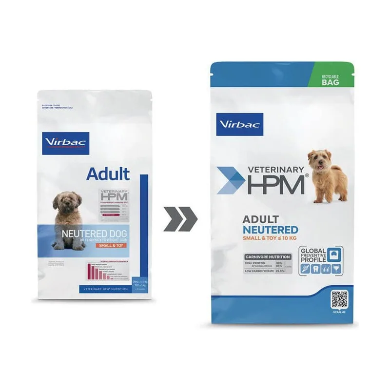 Virbac Pf Hpm Adult Dog Neutered Small & Toy Pienso para Perros 2kg