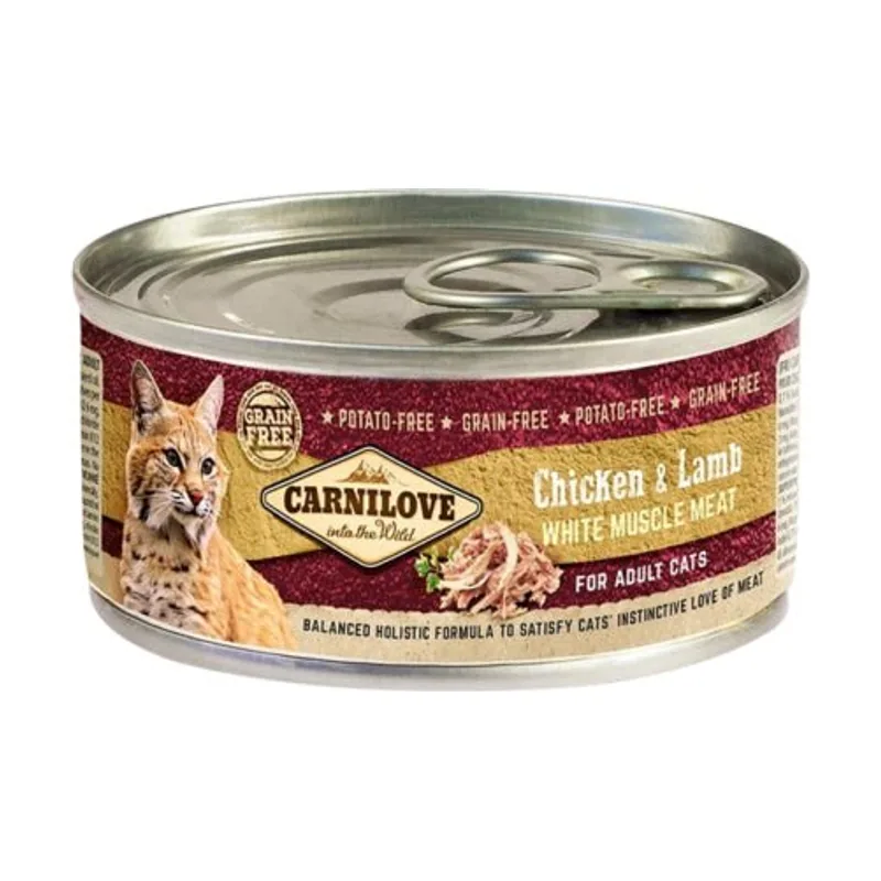 Carnilove Feline Adult Pollo y Cordero Comida Húmeda 12 x