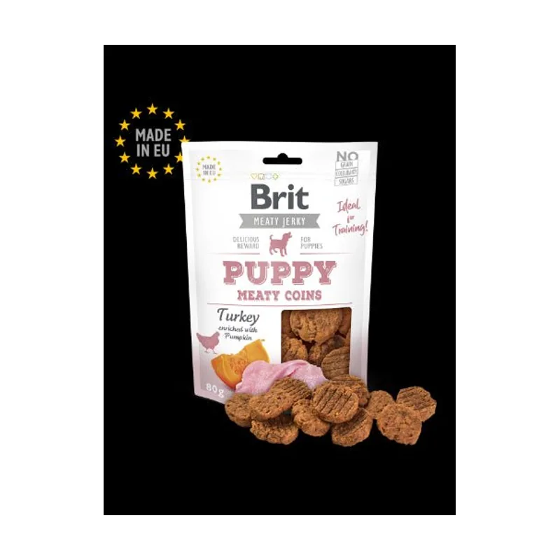 Brit Jerky Snack Pavo Monedas de Carne 80g
