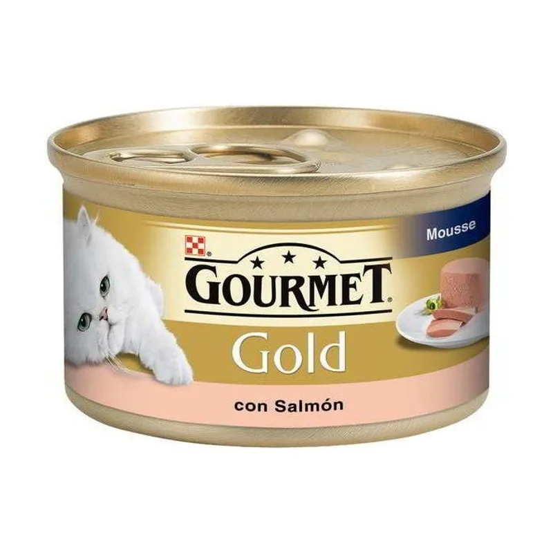Purina Gourmet Gold Mousse de Salmón Comida Húmeda 85g