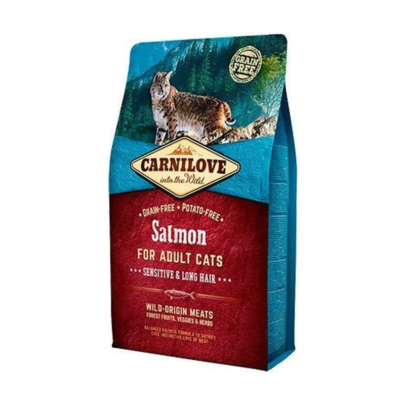 Carnilove Adult Salmon Sensitive Long Hair Alimento Seco 6Kg