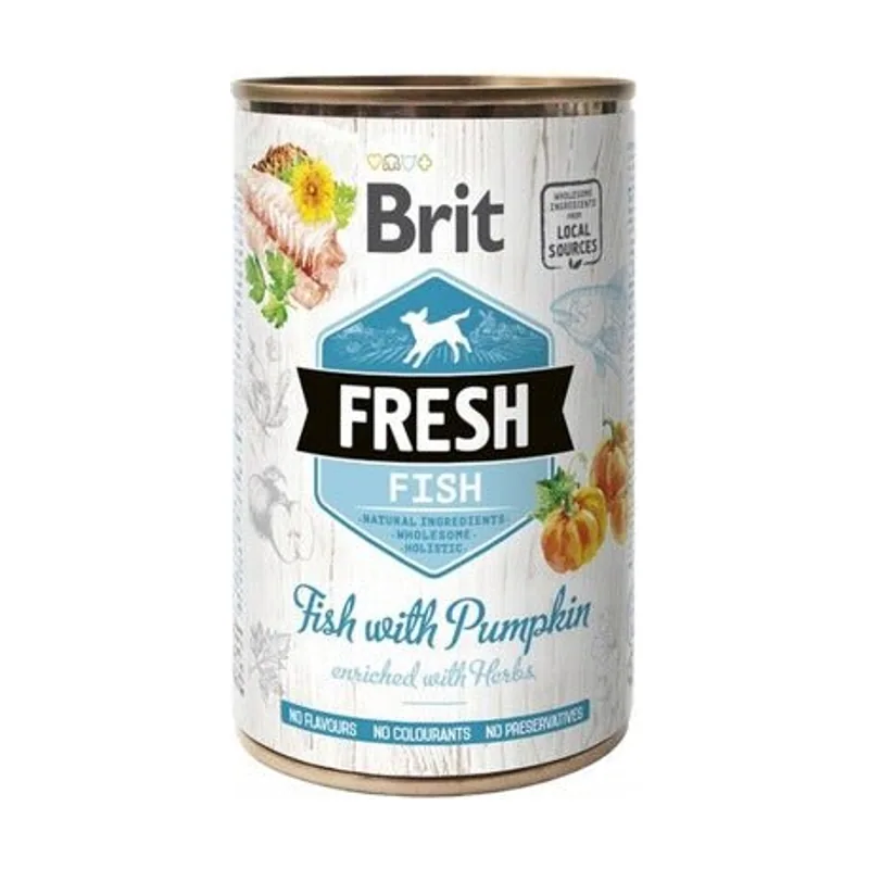 Brit Fresh Pescado Calabaza Comida Húmeda para Perros Adultos 6 latas