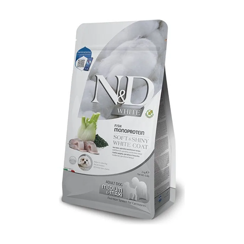 Farmina N&D White Perros Adultos Pienso Lubina Spirulina 2Kgr