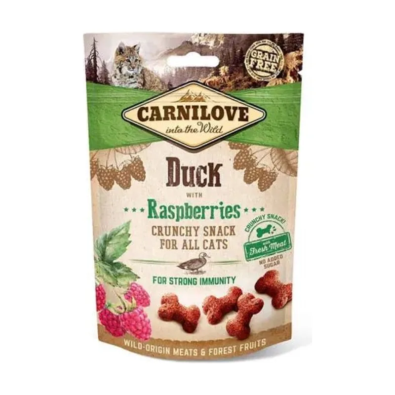 Carnilove Feline Crunchy Pato y Frambuesa Snack 500g