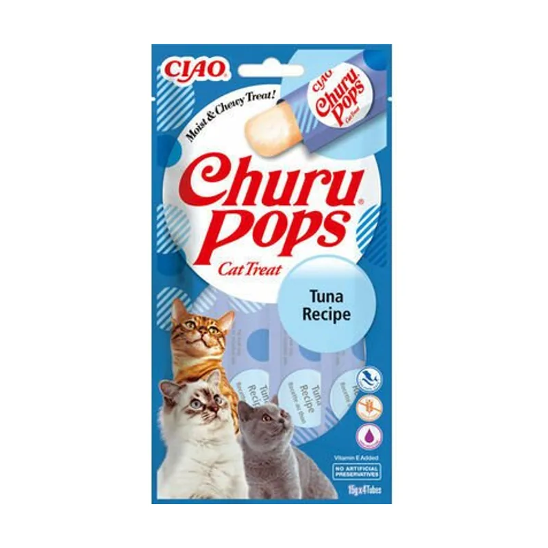 Churu Cat Pops Atún Golosinas para Gatos 12 tubos