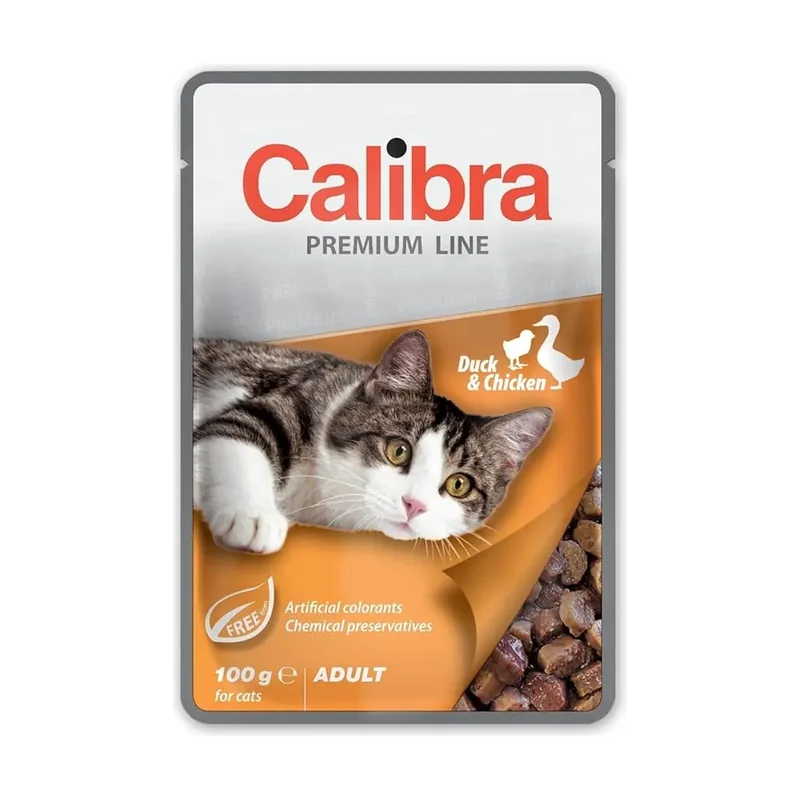 Calibra Cat Adult Pouch Pato Pollo 24x100g