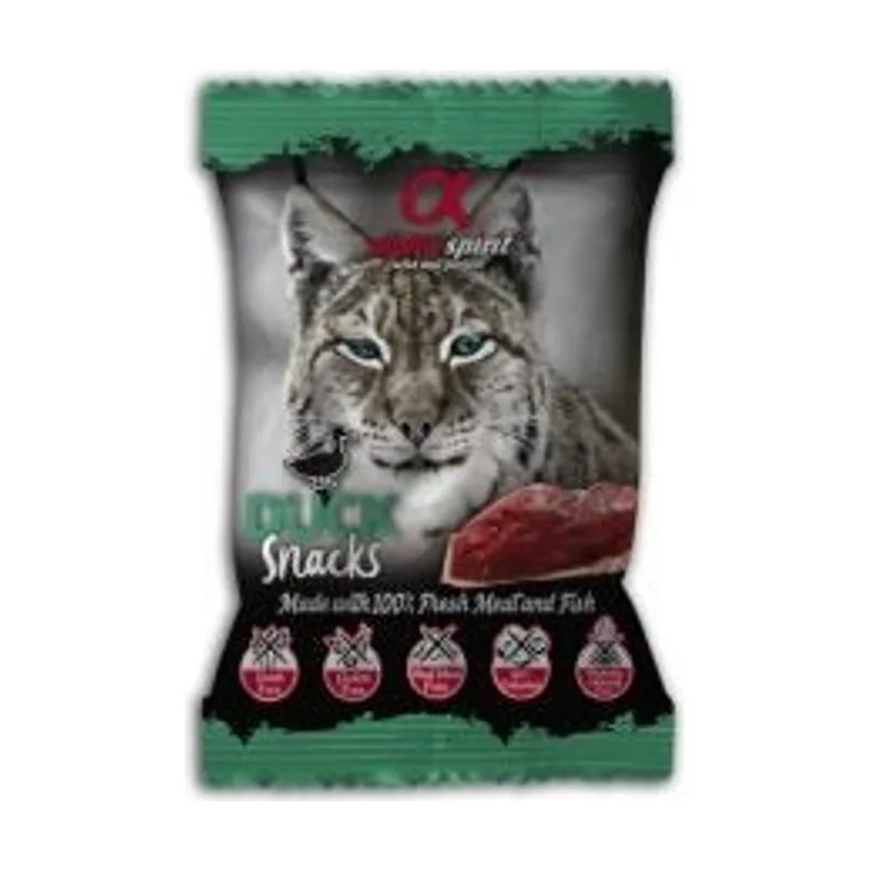 Alpha Spirit Snacks de Pato para Gatos Adultos 24 x