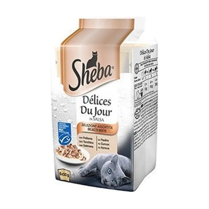 Sheba Delices Du Jour Carnes Alimento Húmedo para Gatos 72 x