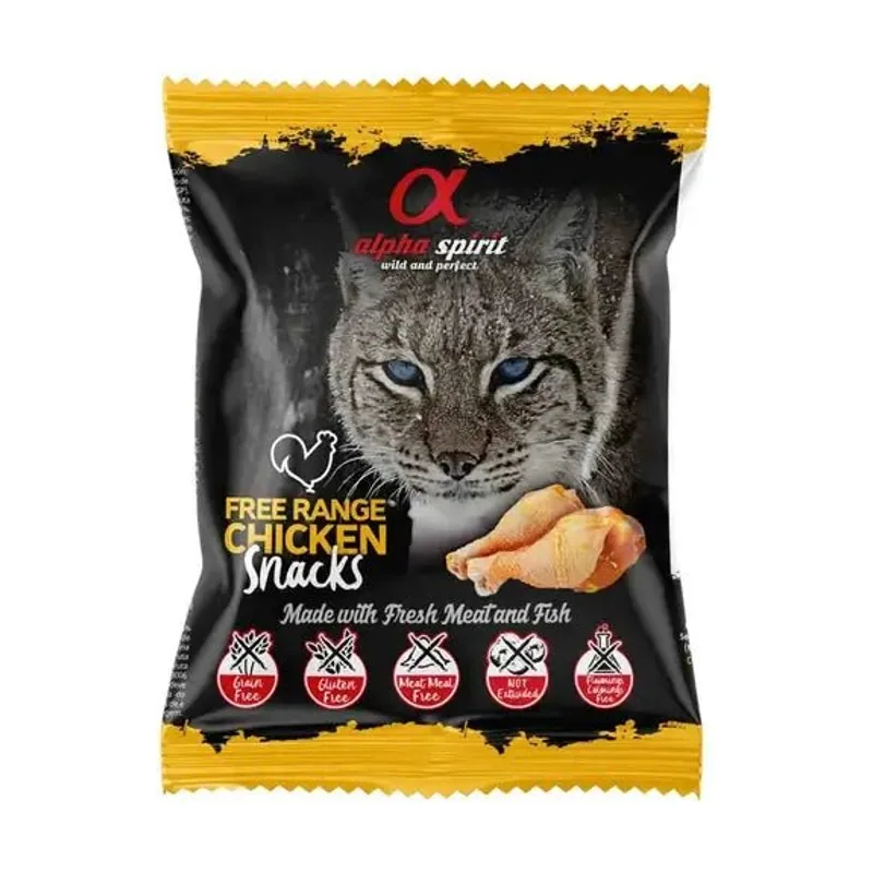 Alpha Spirit Alpha Snacks Feline Free Range Pollo Snacks de Carne 100gr