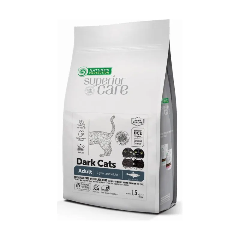 Natures Protection Protection Superior Care Gatos Oscuros Alimento Seco 1,5kg