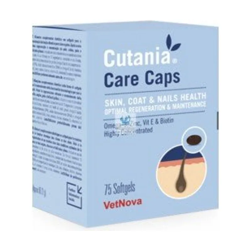 Vetnova Cutania Care Caps Suplemento Dermatológico 75 cápsulas