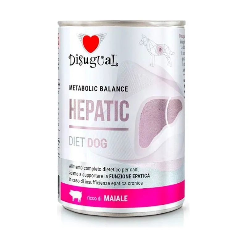Disugual Diet Dog Hepatic Cerdo Alimento para Perros 6x400gr