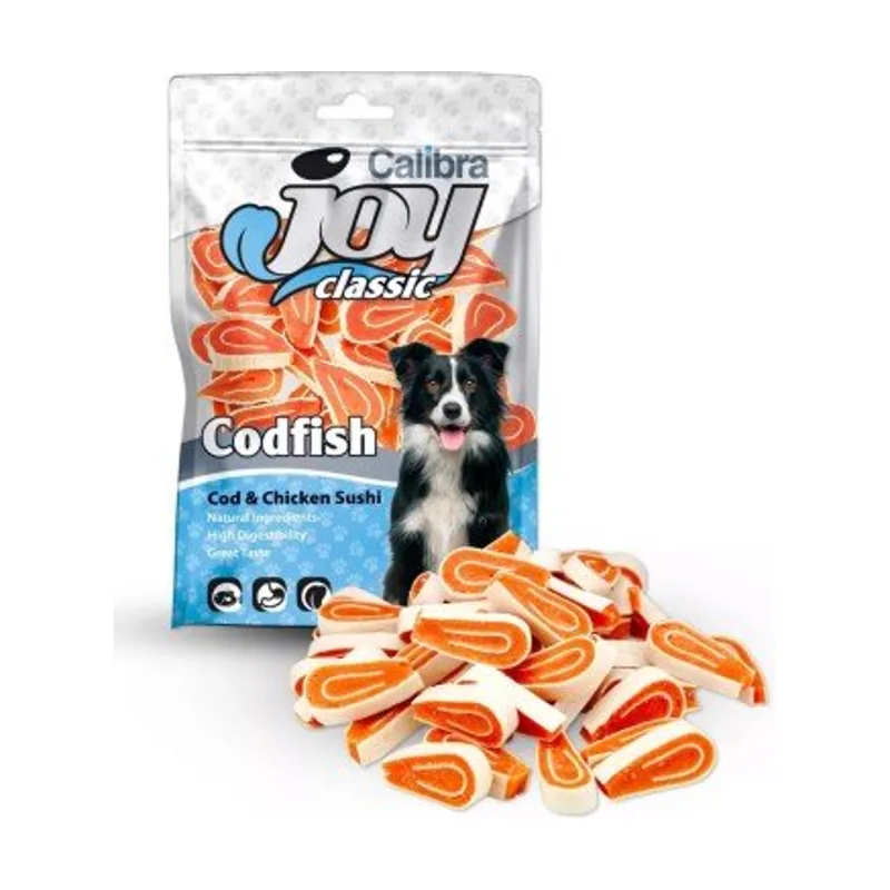 Calibra Joy Dog Classic Bacalao Pollo Sushi Snack para Perros 80g