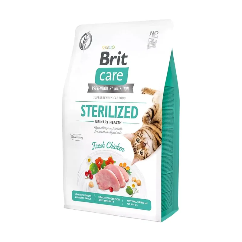 Brit Care Cat Sterilized Urinary Health Alimento Seco 2Kg