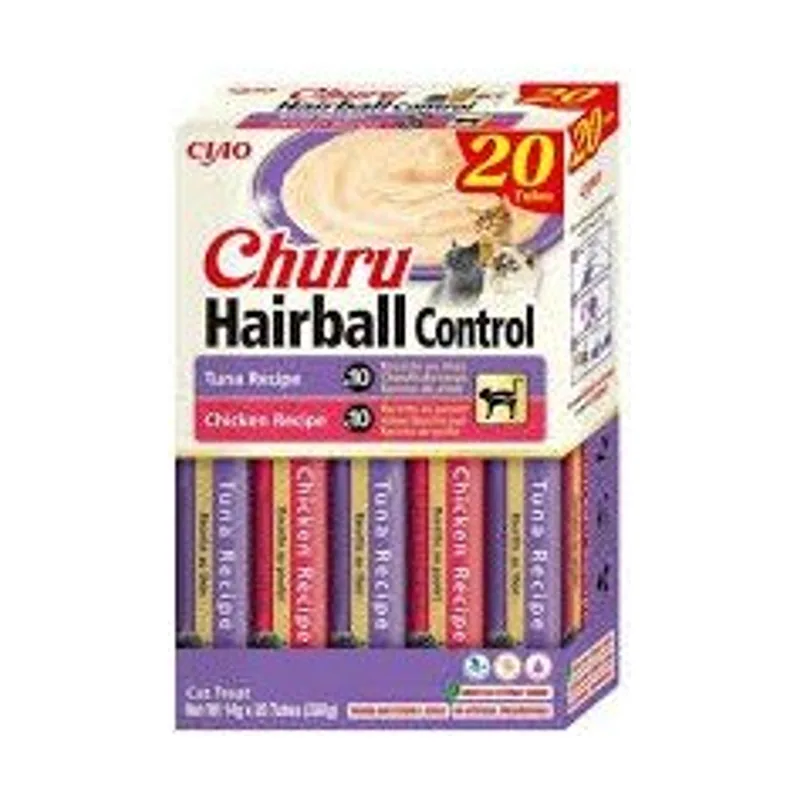 Churu Cat Variedades Hair Ball Control Snack Húmedo 20