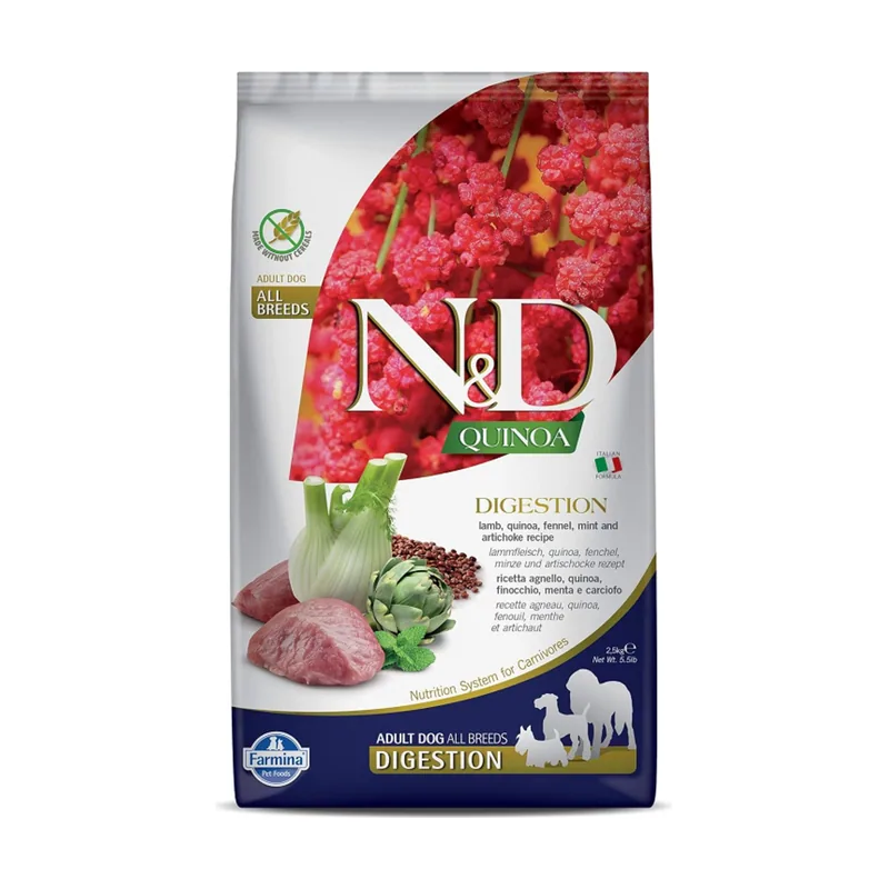 Farmina N&D Quinoa Digestión Cordero Pienso para Perros 7kg
