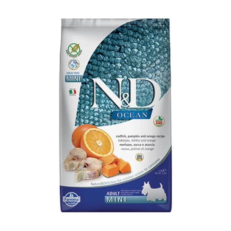 Farmina N&D Ocean Bacalao y Calabaza Piensos para Perros 2.5kg