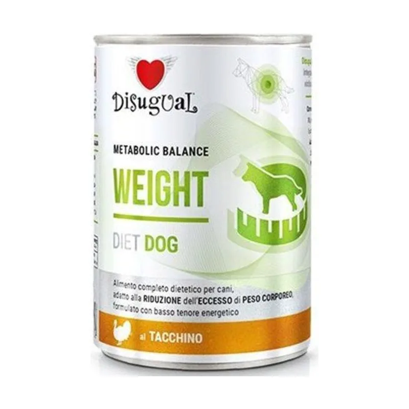 Disugual Diet Dog Weight Comida Húmeda Pavo 400g