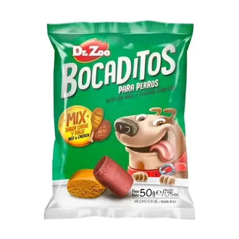 Drzoo Bocaditos Semi-Húmedos Sabor Carne y Pollo 50g