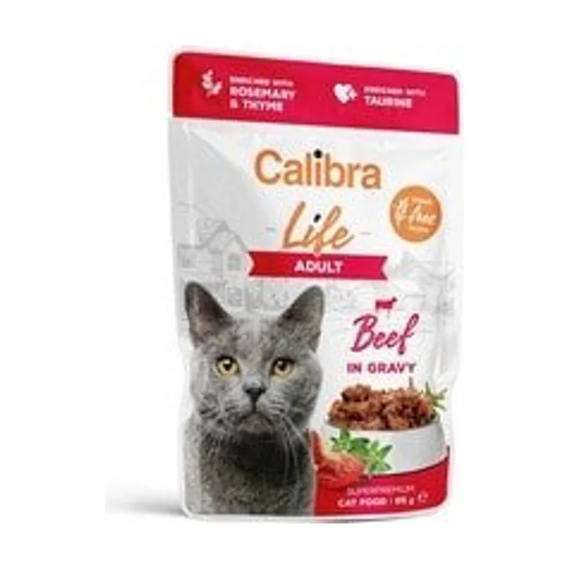 Calibra Cat Life Pouch Adult Ternera en Salsa 28 x