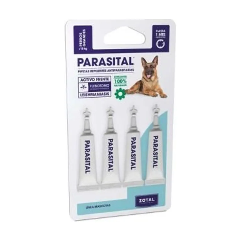 Zotal Parasital Pipetas Perro Grande +25 Kg 4 Pipetas X 5 ml