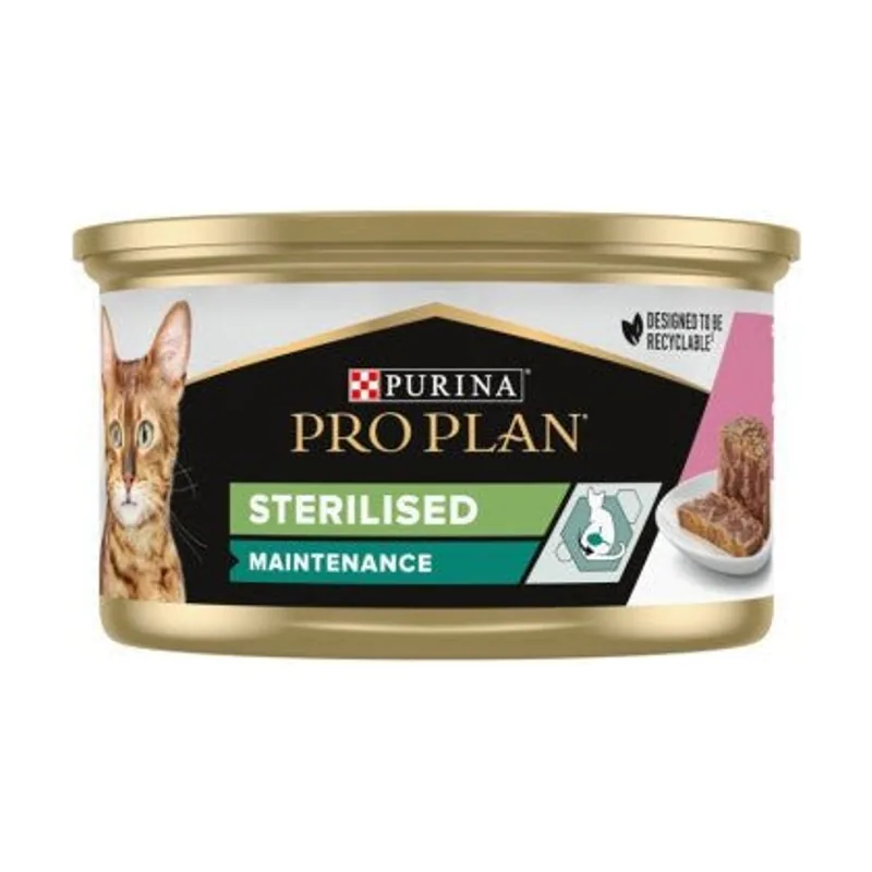 Purina Pro Plan Cat Lata Sterilised Salmon&Atun 24x85g