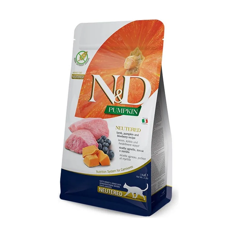 Farmina N&D Pumpkin Comida Seca para Gatos Adultos Neutros 5Kg