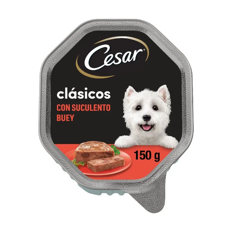 Cesar Clasicos Buey Comida Húmeda para Perros 14 x