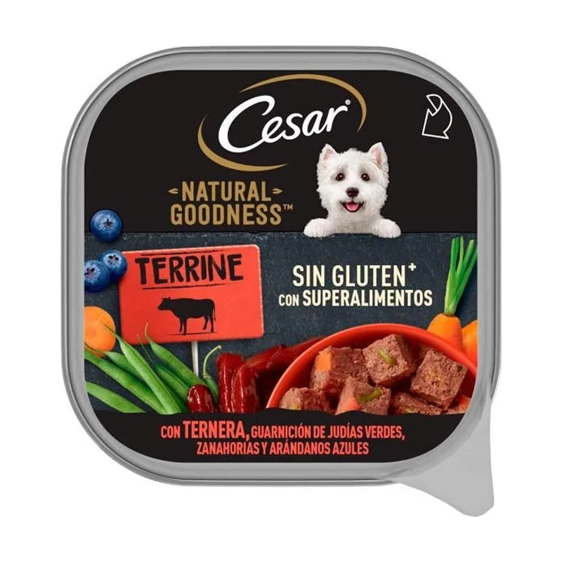 Whiskas Cesar Natural Goodness Buey Alimento Húmedo 16 x
