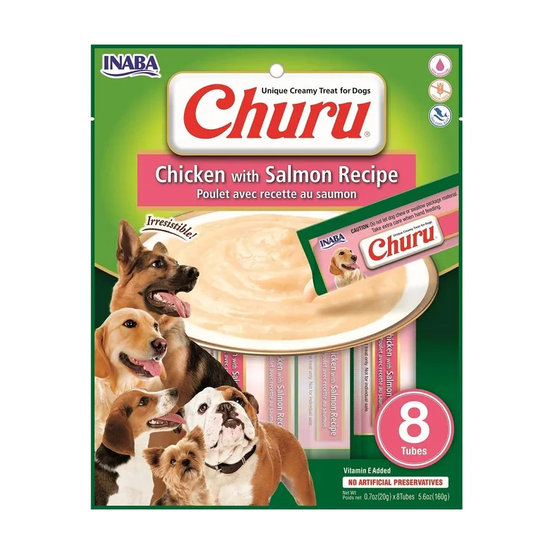 Churu Dog Palitos de Pollo y Salmón 8 unidades