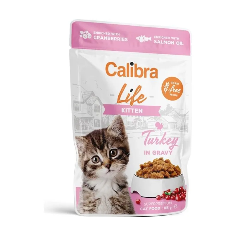 Calibra Cat Life Pouch Kitten Pavo En Salsa 28 sobres
