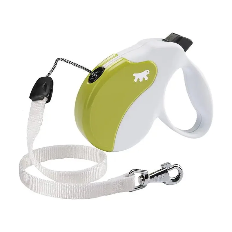 Ferplast Amigo Correa Rulleta Blanco-Verde 5m