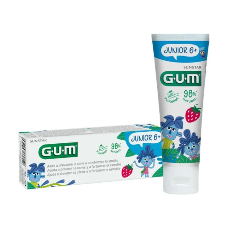 Gum Junior 6+ Gel Dentífrico Fresa 50 ml