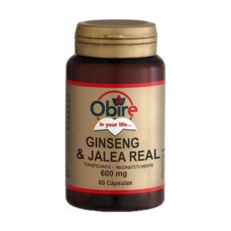 Obire Ginseng + Jalea Real 600 mg 60 Cápsulas