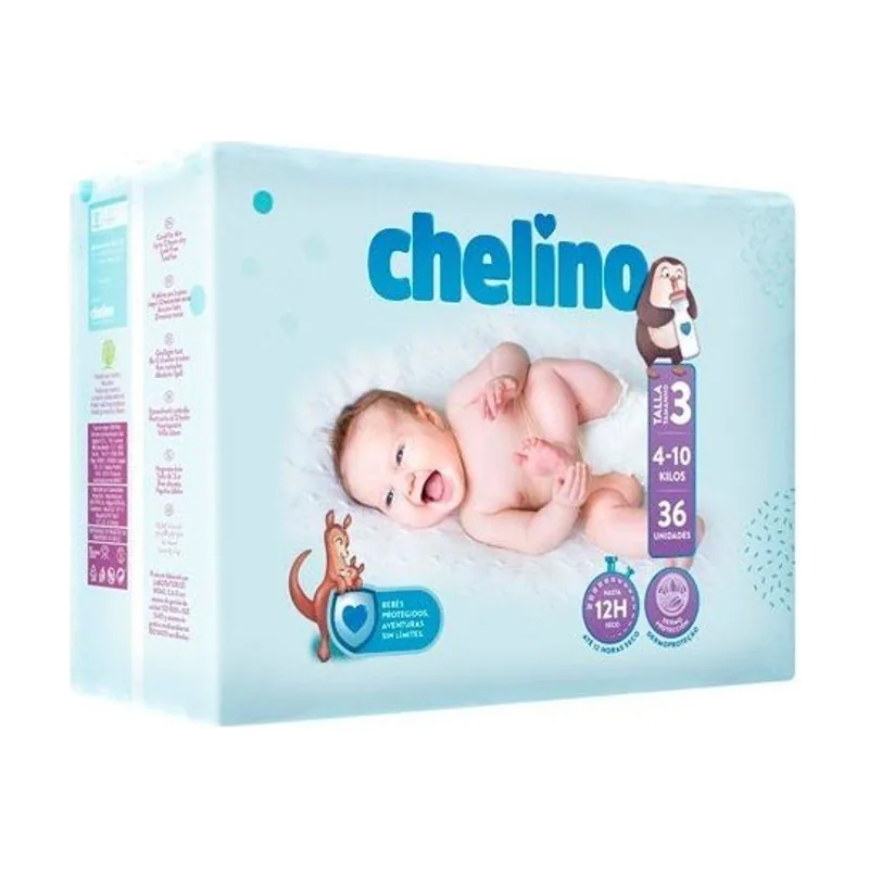 Chelino Pañales Talla 3 36 Unidades