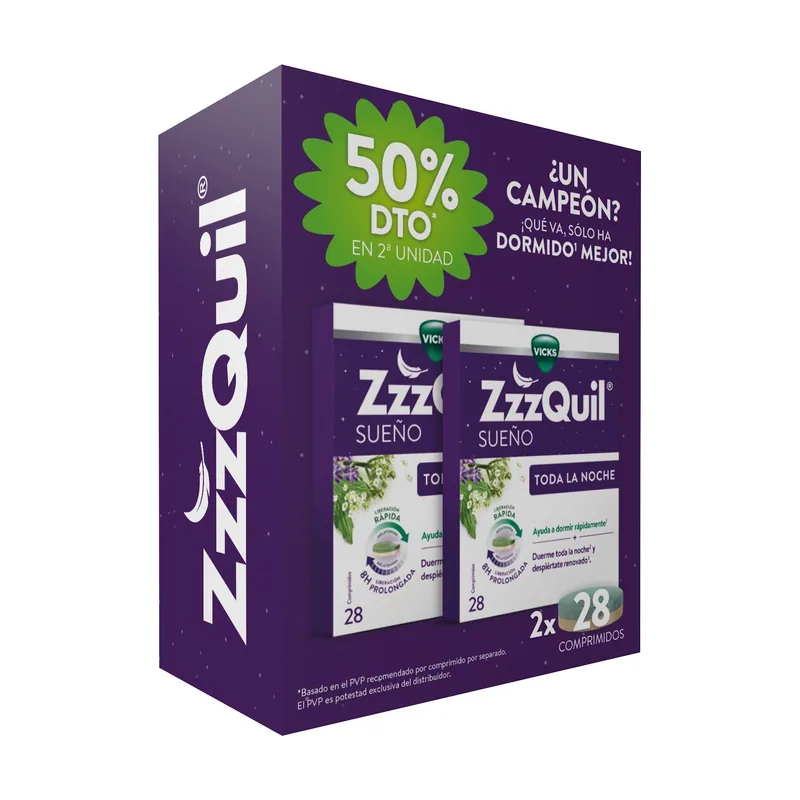 ZzzQuil Toda La Noche 2x28 tabletas