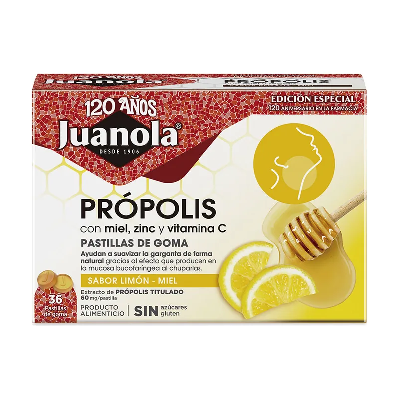 Angelini Juanola Própolis Sabor Limón-miel 36 Pastillas De Goma