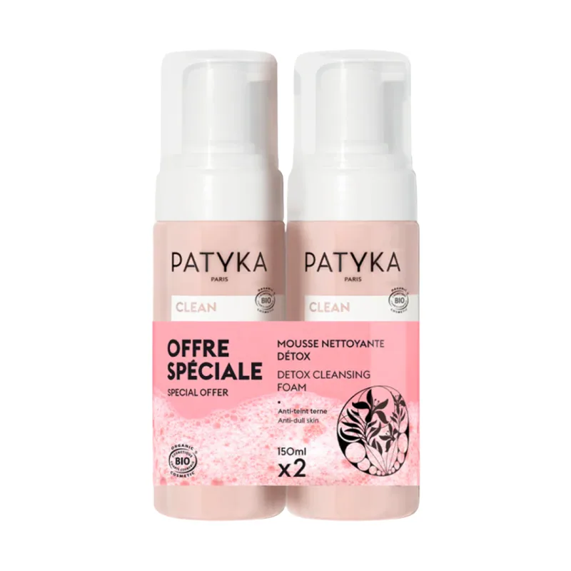 Patyka Clean Dúo Espuma Limpiadora Detoxificante 2x150 Ml