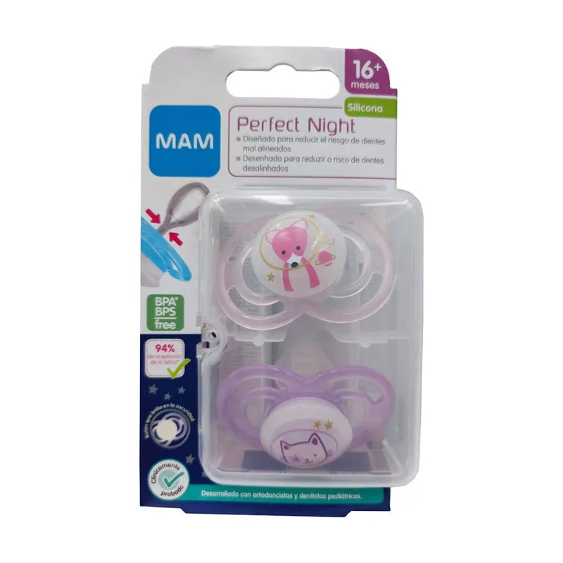 MAM Chupete Perfect Night Silicona + 16 meses
