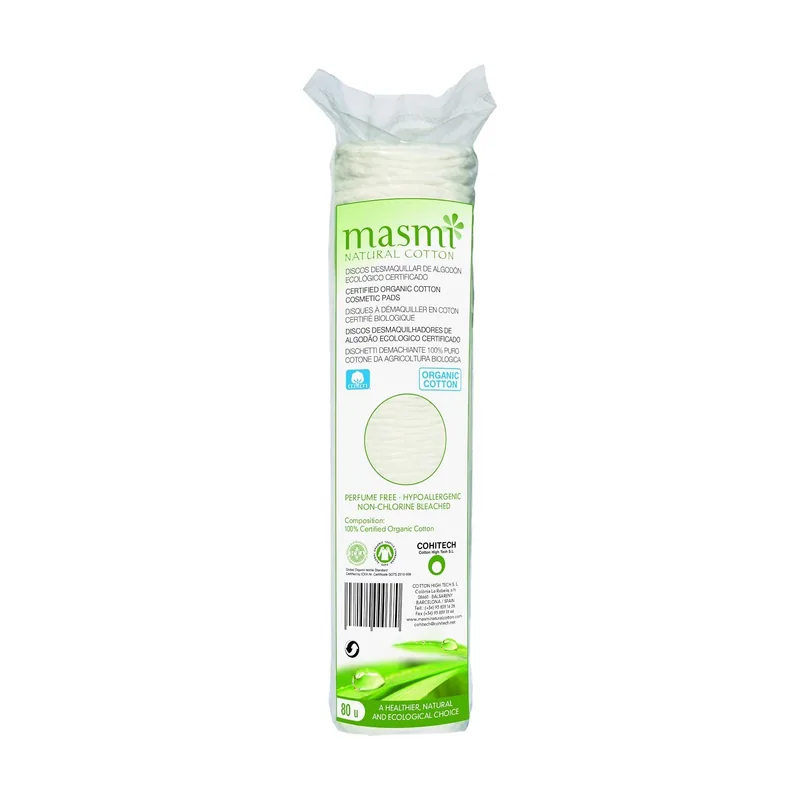 Masmi Discos Desmaquillar Masmi Natural Cotton 80 unidades