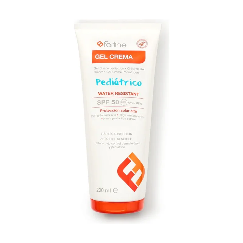 Farline Protector Solar Pediátrico Gel Crema Corporal SPF50 200 ml