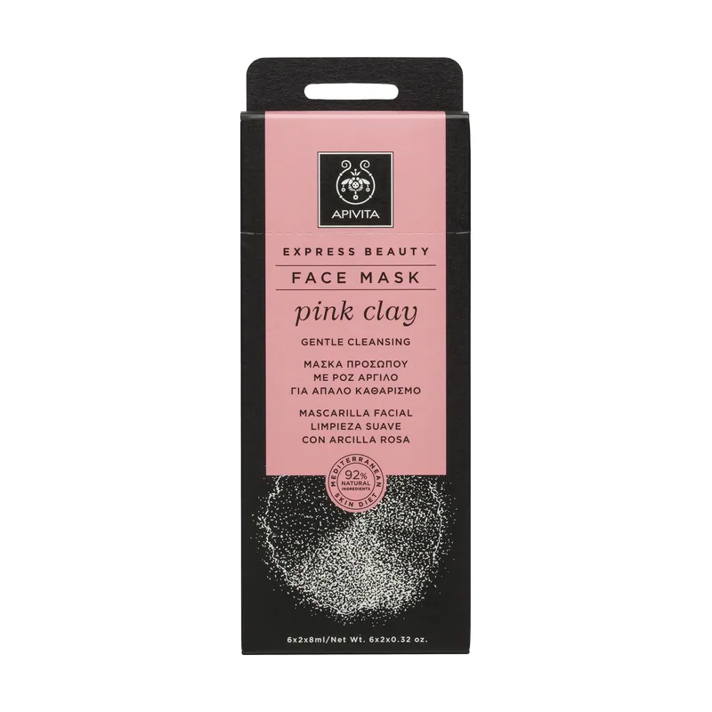 Apivita Mascarilla Facial Limpieza Suave Pink Clay 2x8ML
