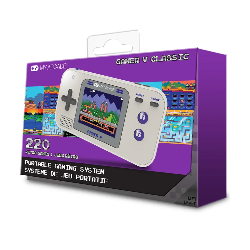 dreamGear Retro My Arcade Gamer V Portable Classic Gris/Púrpura 220 Games