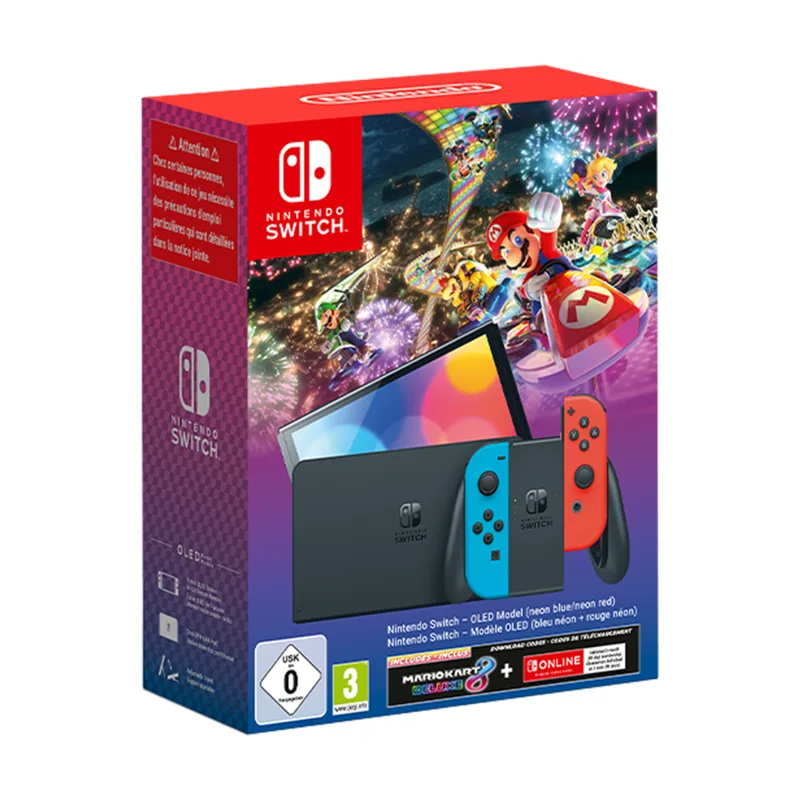 Nintendo Switch OLED + Mario Kart 8 Deluxe + 3 meses online