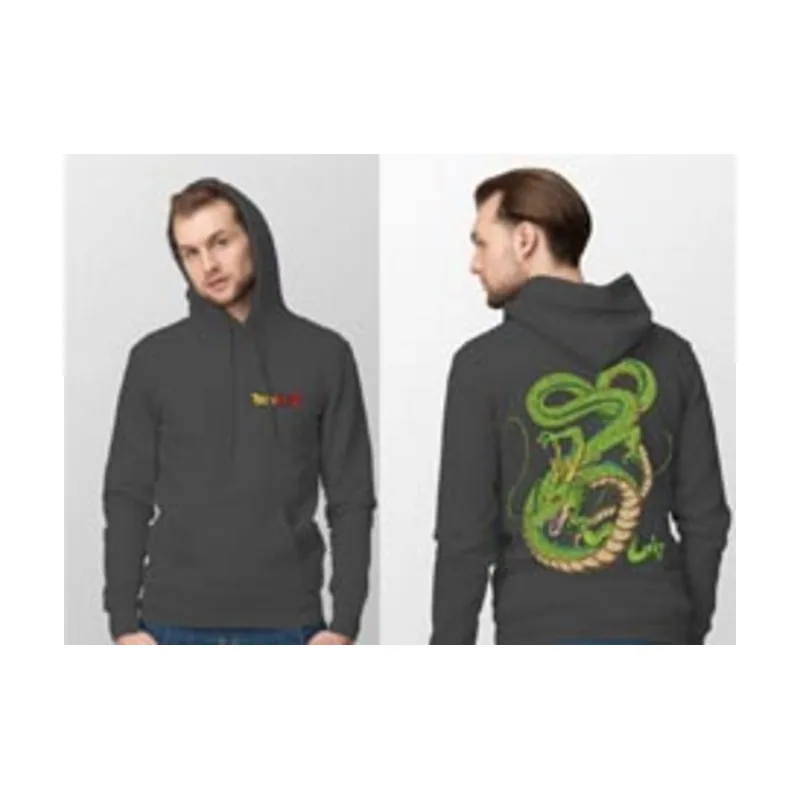 Sun City Iberica, Lda. Logo Y Shenron Espalda Talla Xl Sudadera Capucha Gris Chico Dragon Ball