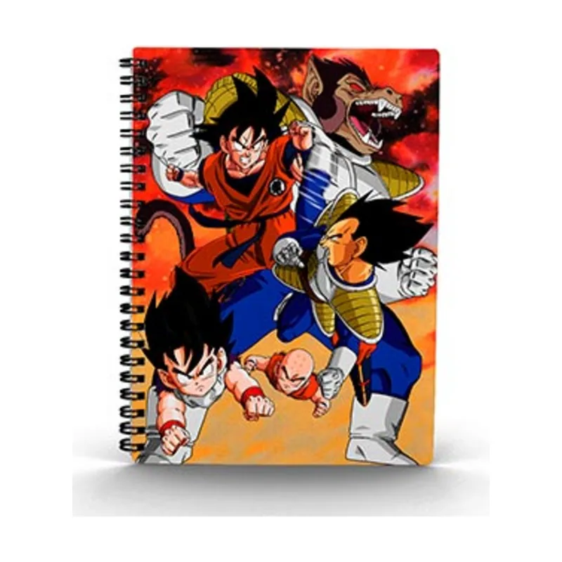 SD Toys Libreta Efecto 3D Goku Vs Vegeta Dragon Ball Z