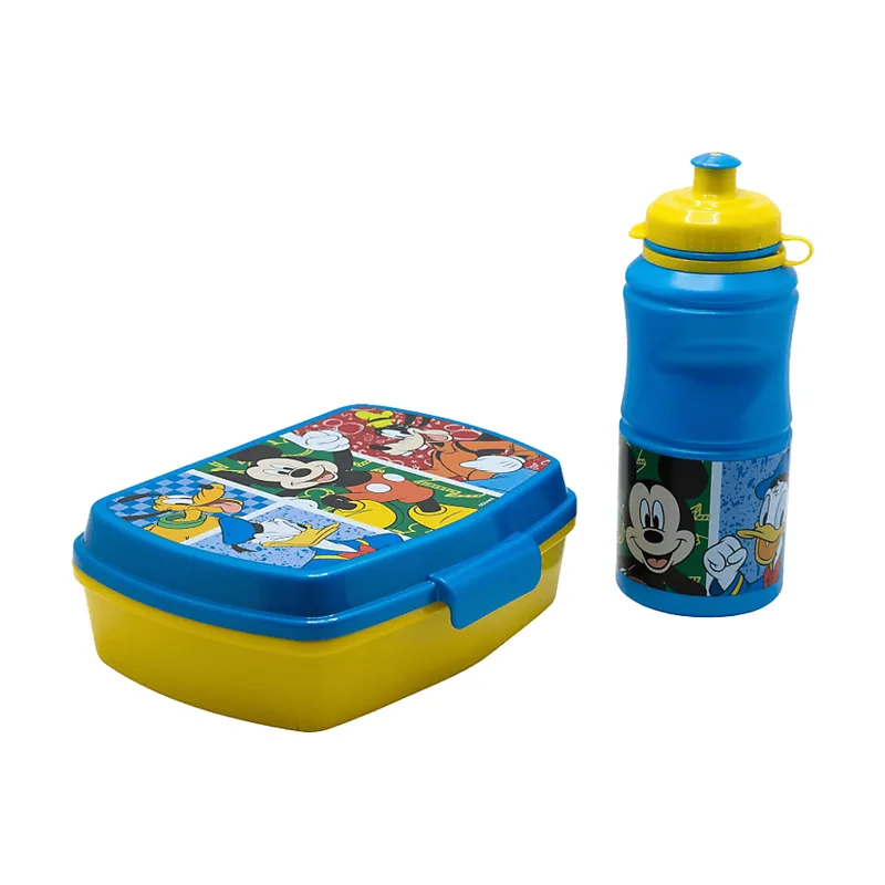 Sherwood Pack Merchandising Set de fiambrera rectangular y botella sport Mickey