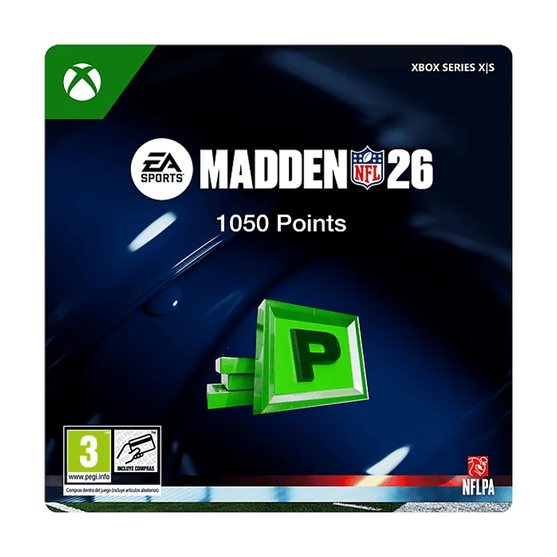 Microsoft Xbox Series X S Madden NFL 26 1050 MUT Points Código descarga *Juego base se vende por separado