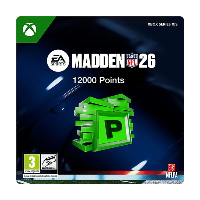 Microsoft Xbox Series X S Madden NFL 26 12000 MUT Points Código descarga *Juego base se vende por separado